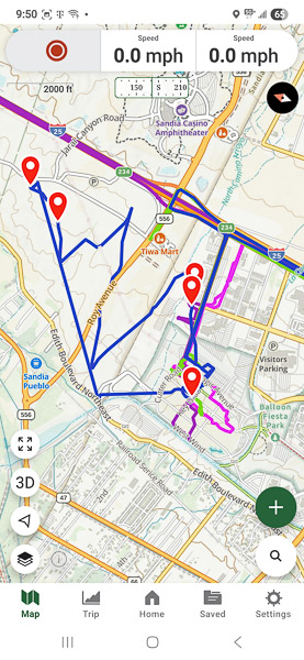 Albuquerque International Balloon Fiesta - Flight path of my balloon ride